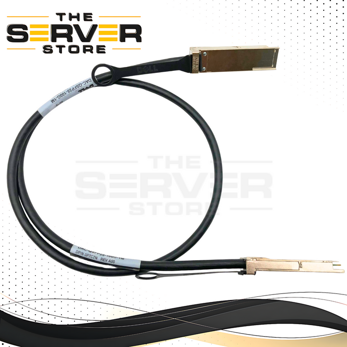 Dell Amphenol 1 Meter 100GbE QSFP28 to QSFP28 Passive Direct Attach Copper (DAC) Twinax Cable. P/N: 0P7C7N, P7C7N.