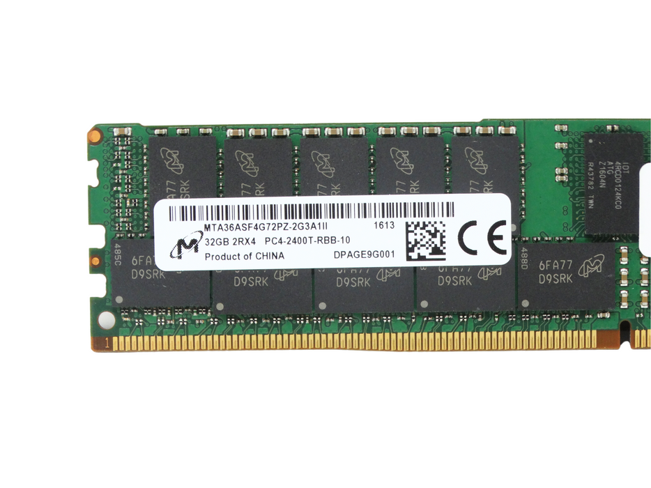 Micron 32GB 2Rx4 PC4-2400T DDR4 ECC REG Memory (MTA36ASF4G72PZ-2G3B1MI)