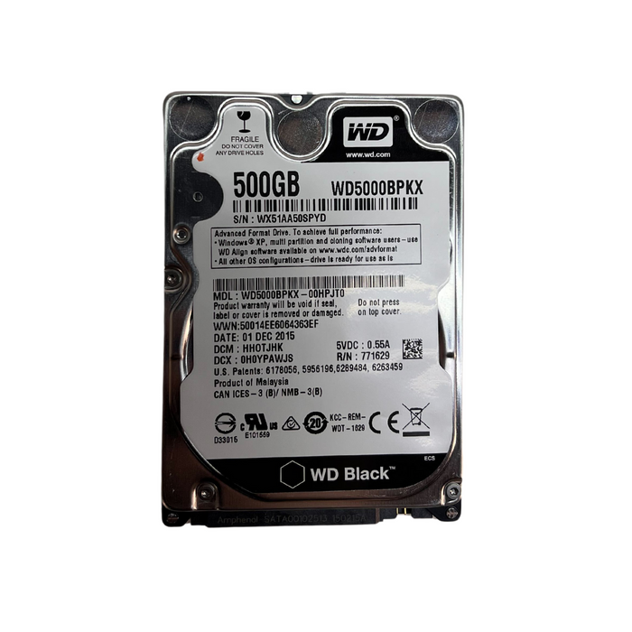 Western Digital 500GB 7.2K SATA 2.5'' HDD (WD5000BPKX)