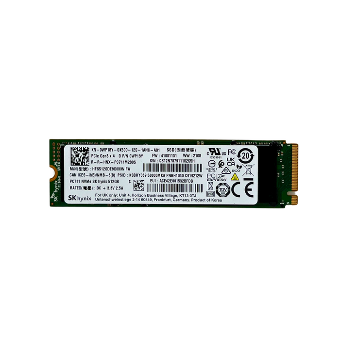 Dell 512GPCIe Gen3x4 M.2 NVMe SSD Solid State Drive PC711 HFS512GDE9X080N-0WP18Y