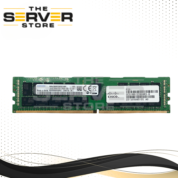 Cisco 128GB 2S4RX4 DDR4-2666V PC4-21300 ECC Registered Memory Samsung M393AAK40B42-CWD UCS-MR-128G8RS-H 15-105085-01