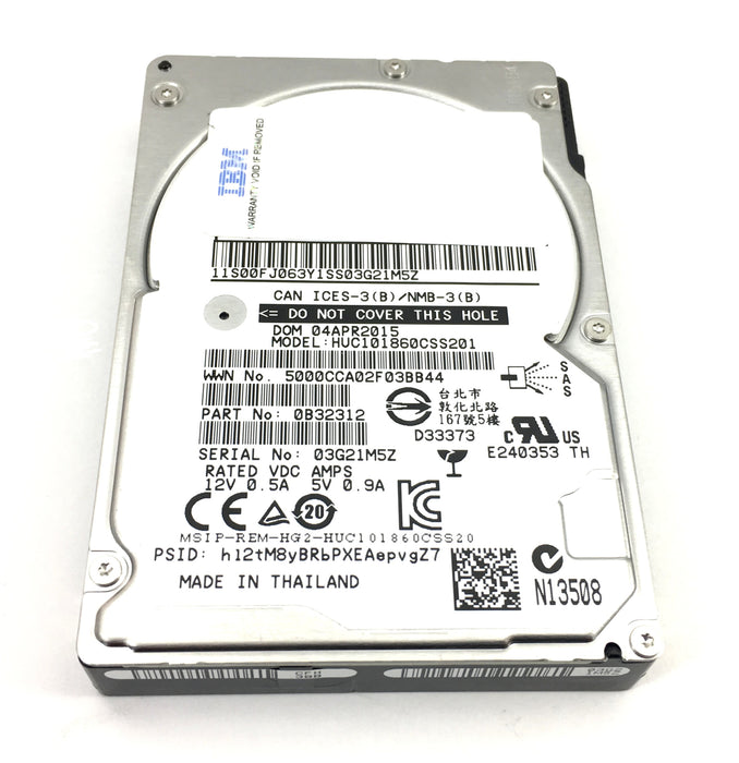 IBM 600GB 10K 12Gbps SAS 2.5'' Sed Hard Drive (HUC101860CSS201)