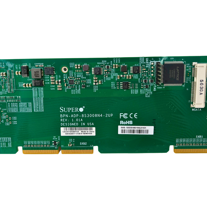 Supermicro 8-port SATA3/SAS3 Backplane LSI 3008 with NVMe (BPN-ADP-8S3008N4-2UP)