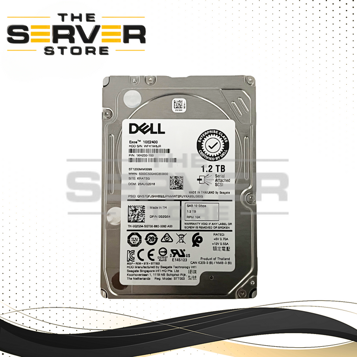 Dell 1.2TB 12G 10K RPM SAS 2.5" HDD Seagate Exos 10E2400 1XH230-150 ST1200MM0099