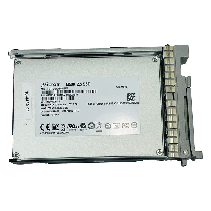 Cisco Ucs Invicta Micron M500 960GB SATA 6GB/s 2.5'' SSD Solid State Drive (UCSW-SD960G0KA2-C)