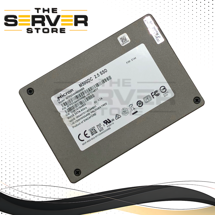 Micron M500DC 800GB MLC NAND SATA III 6Gb/s 2.5" Inch High Endurance Solid State Drive (SSD). 7mm Form Factor. P/N: MTFDDAK800MBB.