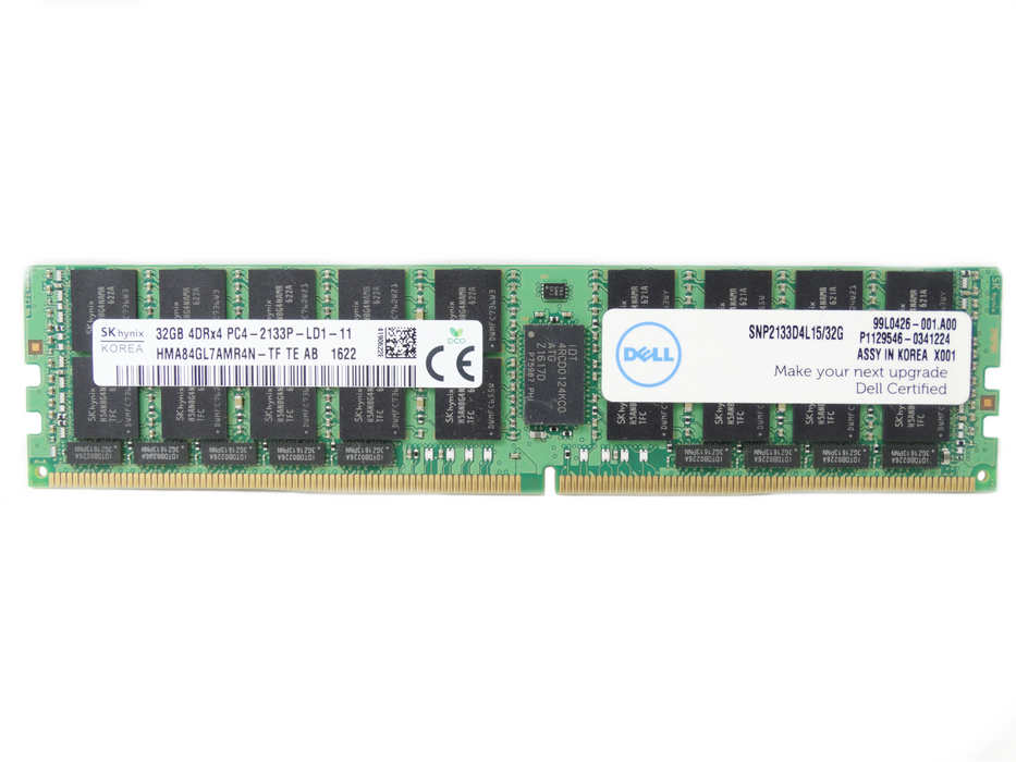 Dell 32GB 4DRx4 PC4-2133MHz PC4-17000-L ECC REG RAM Memory (SNP2133D4L15-32G)