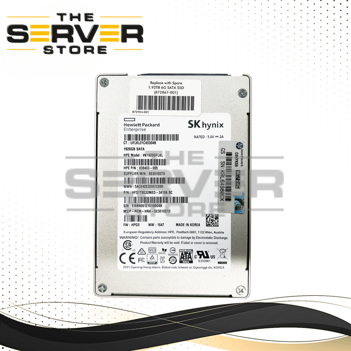 Hynix 1.92TB SATA 6G RI SFF 2.5" SSD SE3010 Series SE3010STD HFS1T9G32MED-3410A