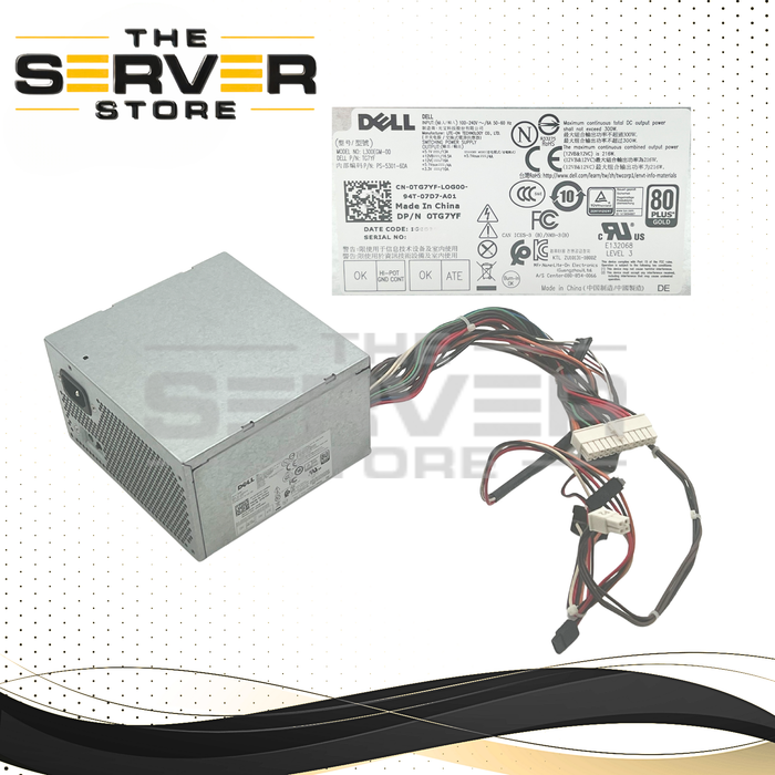Dell 300W Power Supply Unit 100–240V AC 6A 50/60 Hz L300EGM-00 0TG7YF TG7YF