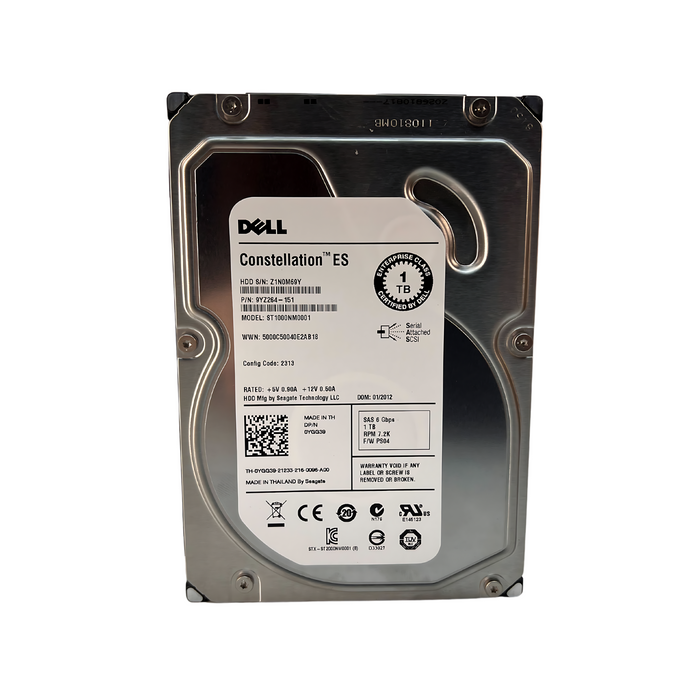 Dell 1TB 7.2K 6Gbps SAS 3.5" HDD Hard Drive (YGG39)