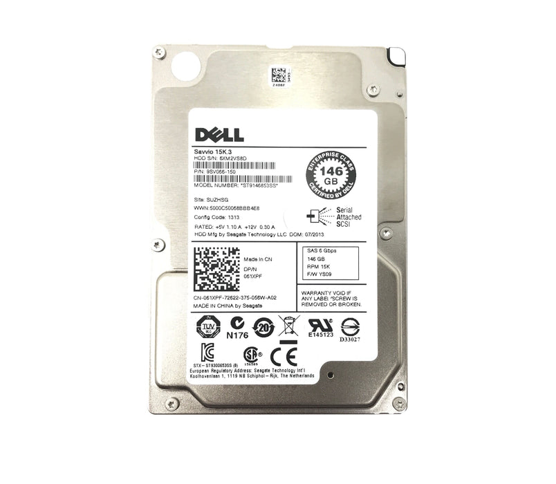 Dell Seagate 146GB 15K 6Gbps SAS 2.5'' Hard Drive (W328K-61XPF)
