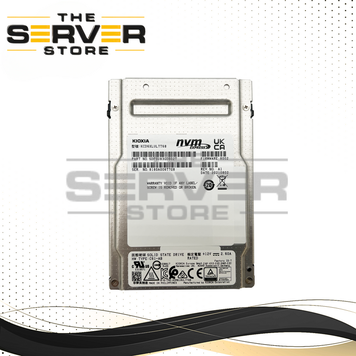 Kioxia 7.68TB NVMe U.3 2.5" SSD PCIe 4.0 CD6-R SDFSU83GDB02T KCD6XLUL7T68