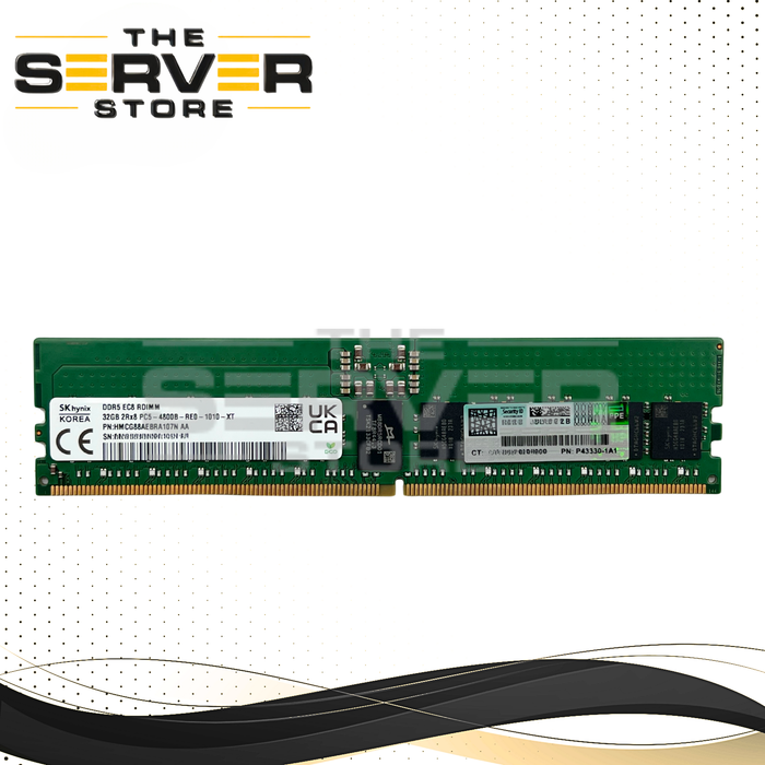 HPE 32GB 2Rx8 DDR5-4800B PC5-38400 ECC Registered Memory (RAM) SK Hynix HMCG88AEBRA107N P50311-B21 P56152-001 P43330-1A1