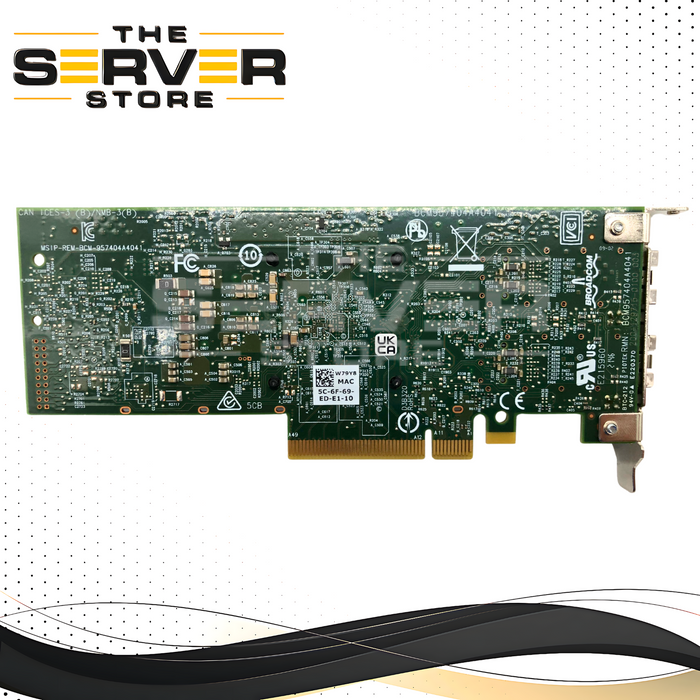 Dell Broadcom 57414 Dual-Port 25GbE SFP28 PCIe Network Adapter LP 0W79Y8 W79Y8
