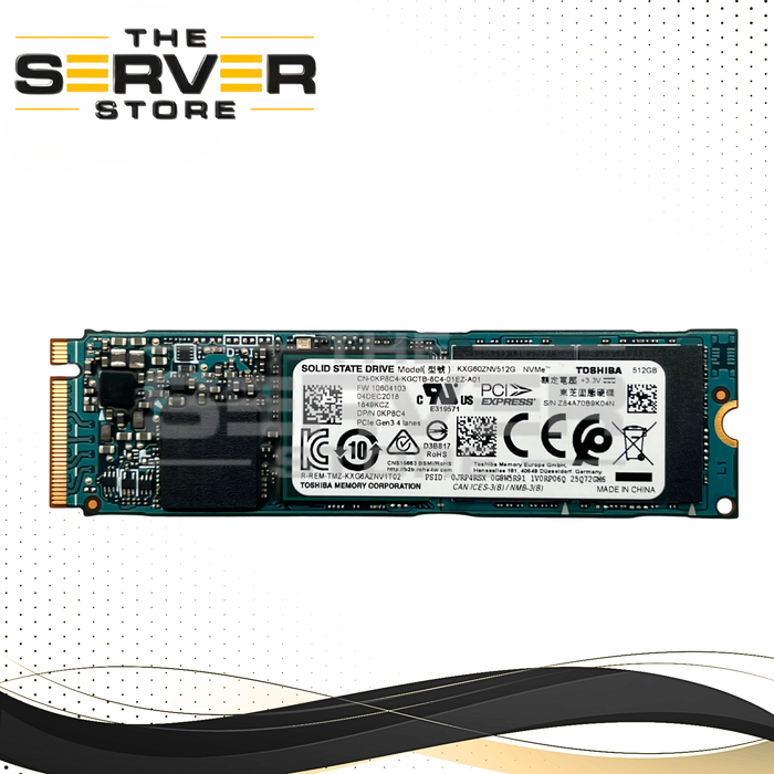 Dell 512GB NVMe 2280 M.2 PCIe Gen 3.0 x4 Solid State Drive (SSD) Kioxia XG6 Series KXG60ZNV512G 0KP8C4 KP8C4