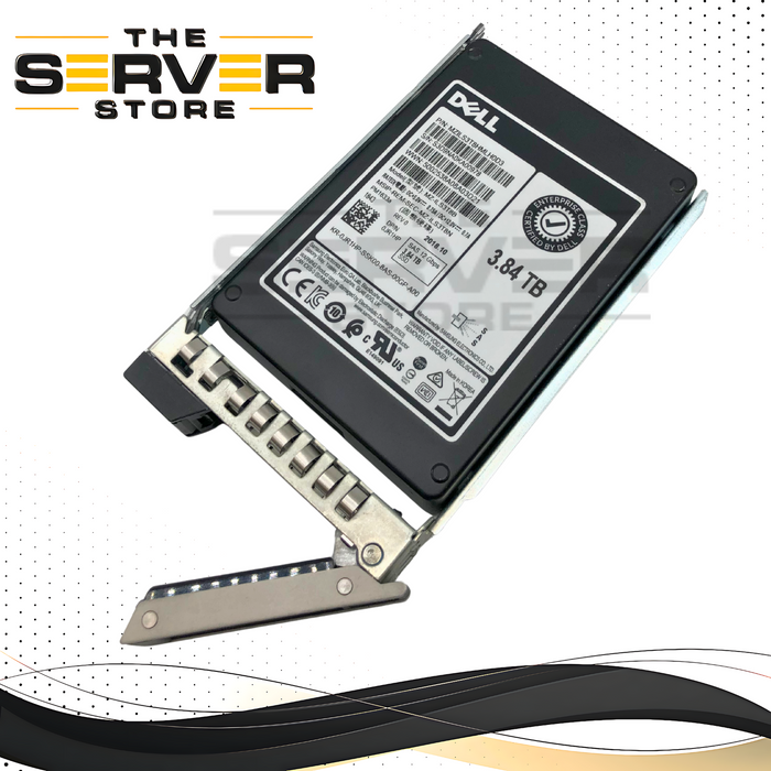 Dell Samsung PM1633a 3.84TB SAS 12Gb/s 2.5-inch SFF MLC Solid State Drive (SSD) with Dell Hot-Swap Tray (90%+ Health) P/N: JR1HP, 0JR1HP.