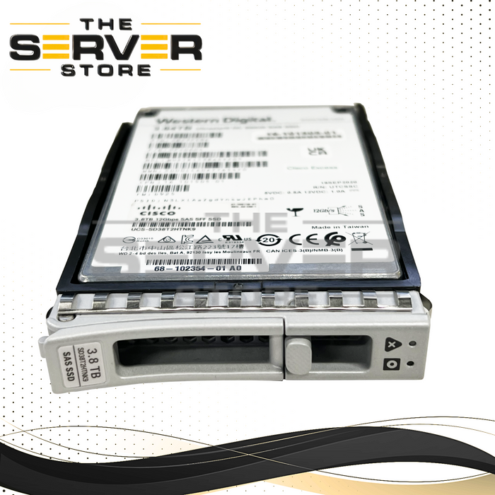 Cisco 3.84TB SAS 12G SFF 2.5" SSD WUSTR1538ASS205 0P40604 UCS-SD38T2HTNK9