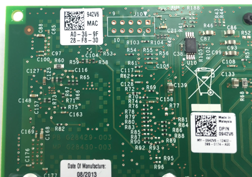 DELL INTEL X520-DA2 10GB DUAL PORT PCI-E SERVER ADAPTER (0942V6)