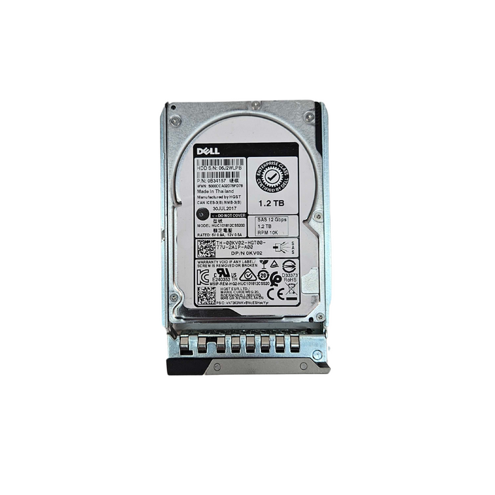 Dell 1.2TB 10K 12Gbps SAS 2.5'' HDD Hard Drive w/ Tray (0KV02)