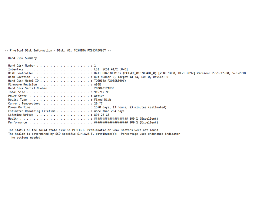 DELL SAS 12Gbps 960GB 2.5" SSD (PX05SRB096Y)