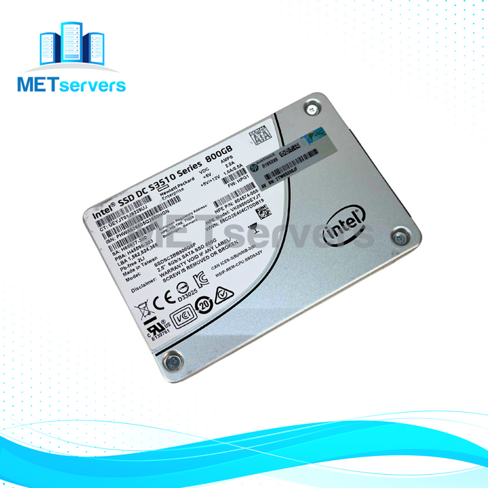 HP Intel DC S3510 Series 800GB 6Gbps SATA 2.5'' SSD Solid State Drive (VK0800GEYJT)