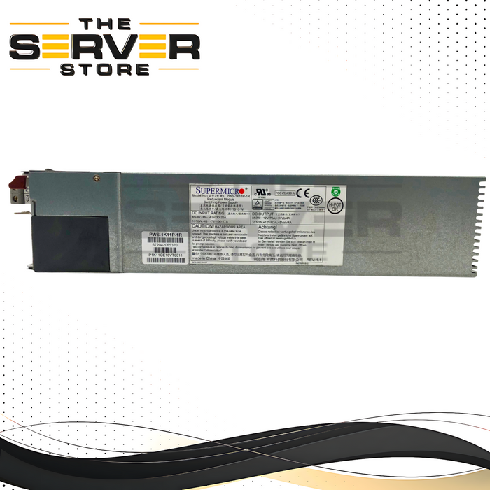 Supermicro 1010W -48V DC 80+ Platinum 1U Redundant 672042065370 (PWS-1K11P-1R)