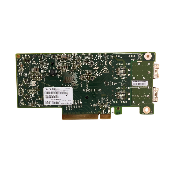 Lenovo NVIDIA Mellanox CX4121A ConnectX-4 Lx Dual Port SFP28 25GbE PCIe 3.0 x8 Network Interface Card (NIC) 01GR253
