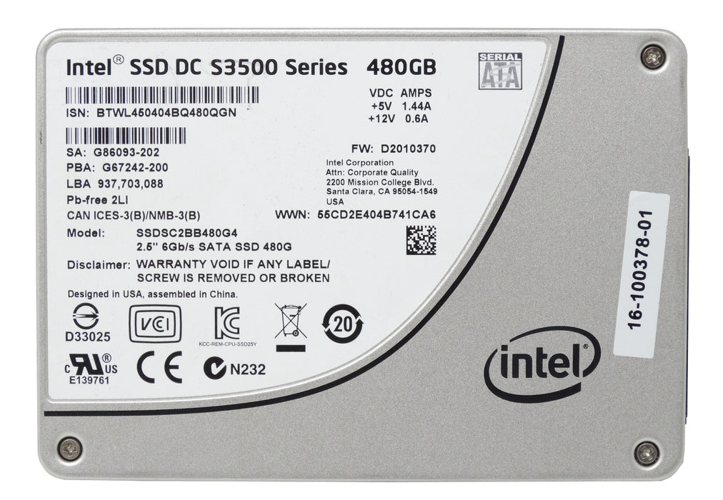 Intel SSD DC S3500 480GB 6Gbps SATA 2.5'' Solid State Drive SSD (S3500)