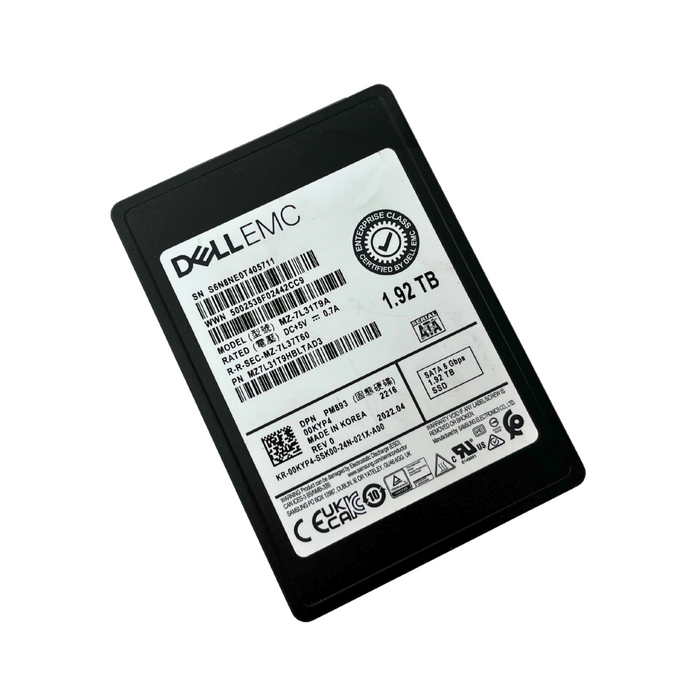 Dell PM893 1.92TB SATA 6GBPs 2.5" SSD Solid State Drive MZ-7L31T9A (0KYP4)