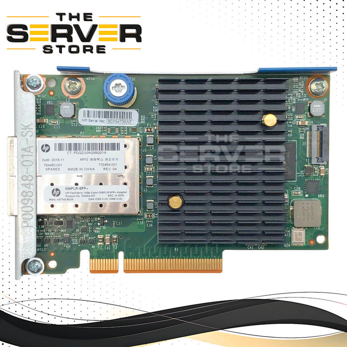 HPE FlexFabric 556FLR-SFP+ 10Gb Dual-Port FlexibleLOM (FLR) Network Adapter. P/N: 764460-001.
