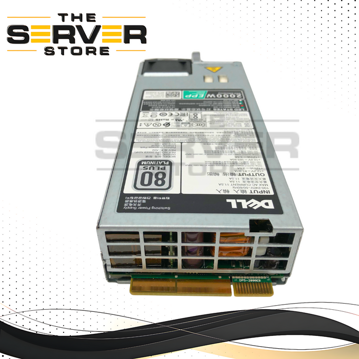 Dell 2000W 80+ Platinum Hot-Swap Redundant Power Supply for PowerEdge C4140 & R740 Servers. P/N: J5WMG, 0J5WMG.