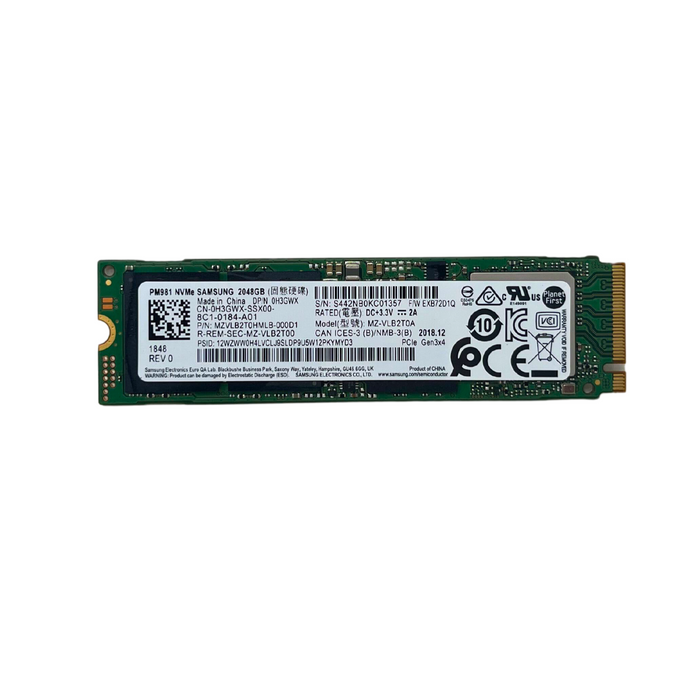 Dell 2TB M.2 NVMe SSD Solid State Drive MZ-VLB2T0A-0H3GWX