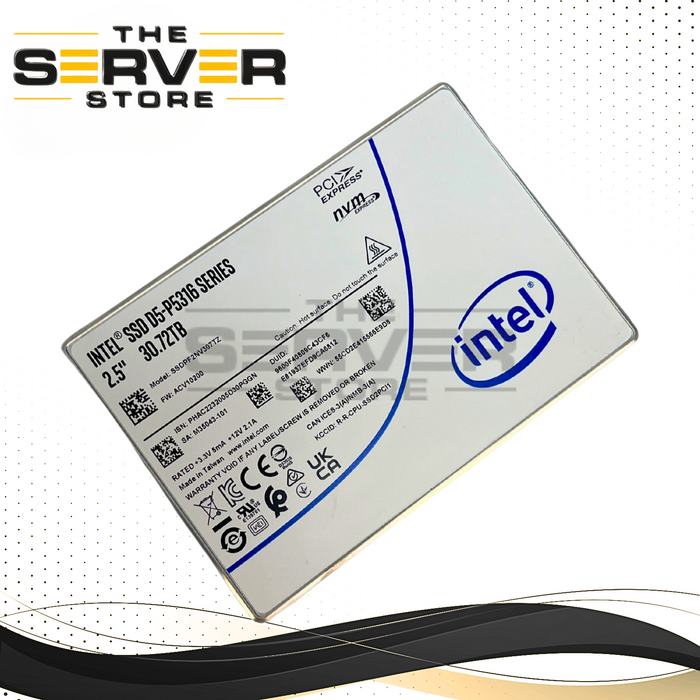 Intel D5-P5316 Series 30.72TB PCIe NVME U.2 2.5" SSD Solid State Drive (SSDPF2NV307TZ)