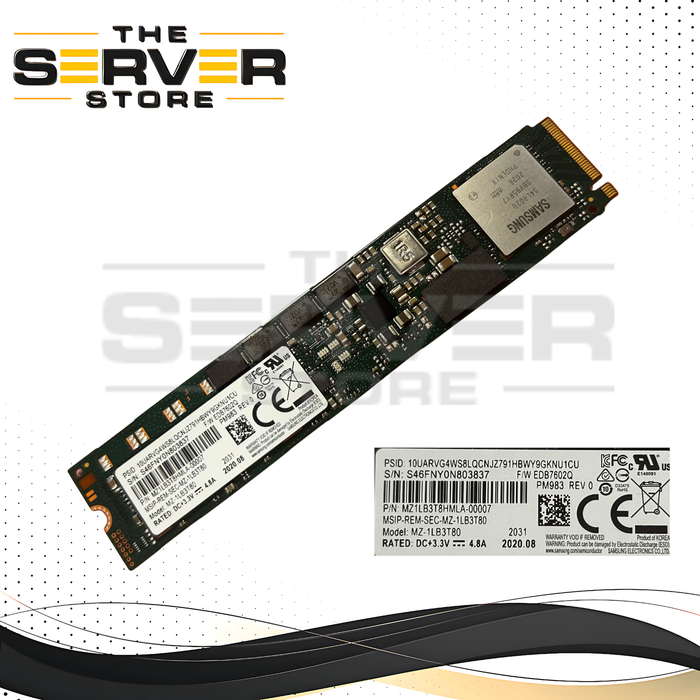 Samsung 3.84TB NVMe 22110 M.2 PCIe G3 x4 SSD PM983 MZ-1LB3T80 MZ1LB3T8HMLA-00007