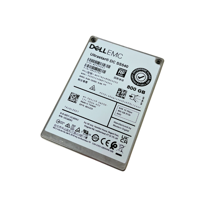 DELL/EMC ULTRASTAR DC SS540 800GB SAS 12Gbps 512e SSD (WUSTR6480BSS200)