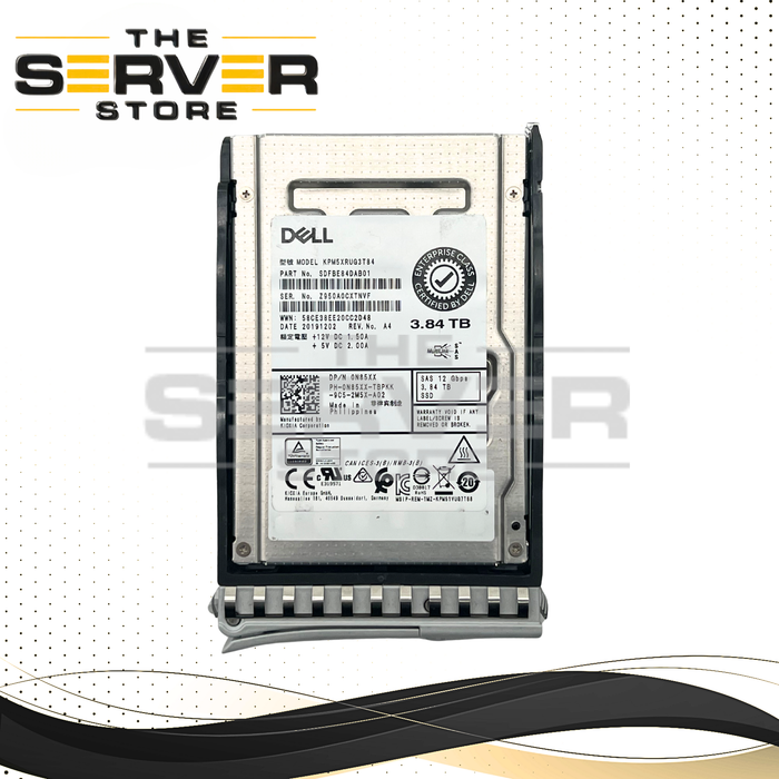 (New Open Box) Kioxia 3.84TB SAS 12G RI SFF 2.5" SSD PM5-R KPM5XRUG3T84 with SFF UCS tray for Cisco UCS Server