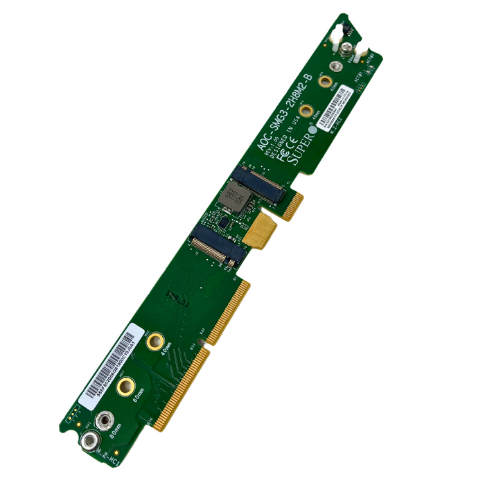 Supermicro M.2 SATA/NVMe Hybrid Carrier Riser Card (AOC-SMG3-2H8M2-B)