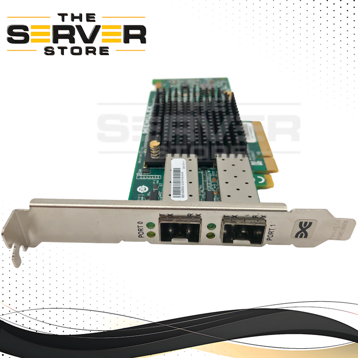 Emulex LightPulse LPE12002 Dual-Port 10GbE SFP+ PCIe 2.0 x8 Network Adapter with High Profile Bracket. P/N: P008827-21F.