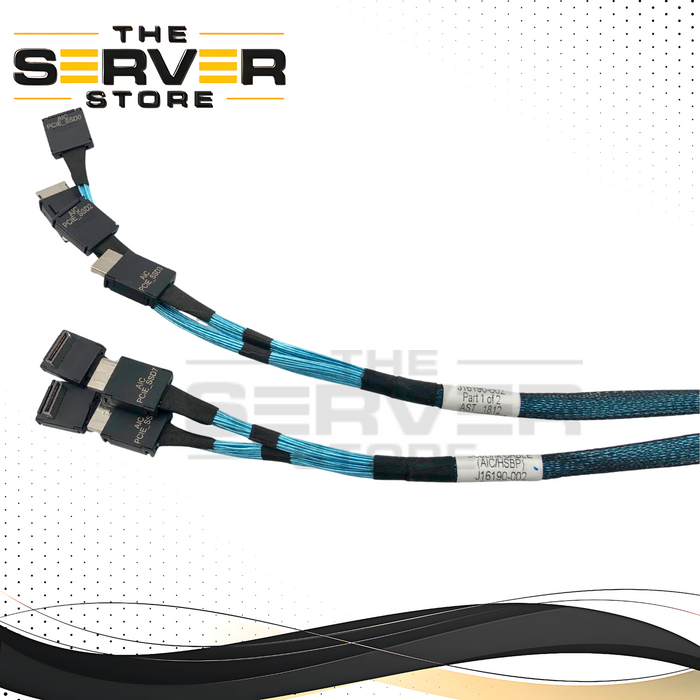 Intel Amphenol OCuLink (SFF-8611) AIC/HSBP Cable Kit - Part 1 & 2 - for 2U 8-Port NVMe SSD Configuration (Straight/Right Angle Connectors). P/N: J16190-002.