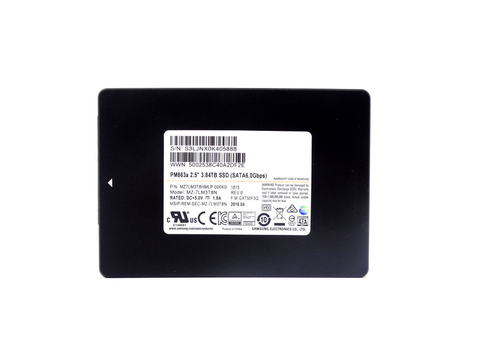 Samsung PM863a 3.84TB SATA 6Gbps 2.5'' Enterprise SSD MZ-7LM3T8N (MZ7LM3T8HMLP)