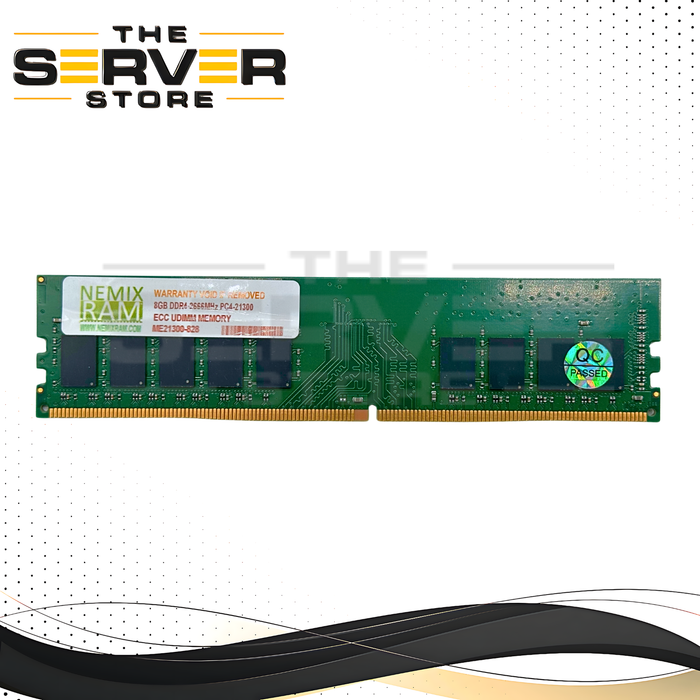 NEMIX 8GB 2Rx8 DDR4-2666 PC4-21300 UDIMM ECC Unbuffered Memory ME21300-828