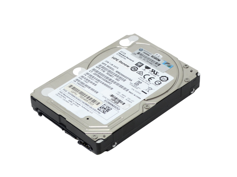 HP Enterprise 2TB 7.2K SATA 6Gbps 2.5'' SFF HDD Hard Drive (MM2000GEFRA)